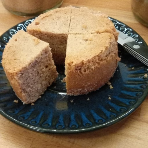 Kuchen im Glas (aufgeschnitten)